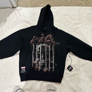 Deadpool Wolverine Marvel Black Hoodie Brand New